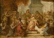 Nicolas Vleughels Nicolas VLEUGHELS  The Idolatry of Solomon oil painting on canvas